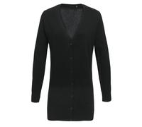 Premier Women's Longline V Neck Knitted Cardigan in Black | Size: 12 Premier Black 12