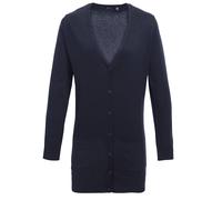 Premier Womens/Ladies Longline V Neck Knitted Cardigan RW5589