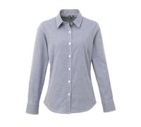 Premier Womens/Ladies Microcheck Long Sleeve Shirt RW5523