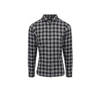 Premier Womens/Ladies Mulligan Checked Long-Sleeved Shirt (Steel/Black) - Blue/Dark Grey - Size X-Small