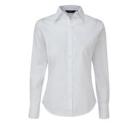 (18 UK, White) Premier Womens/Ladies Poplin Long-Sleeved Blouse