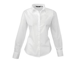 Premier Womens/Ladies Poplin Long-Sleeved Shirt PC6082