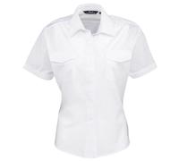 Premier Women's Ladies Short Sleeve Pilot Shirt Shirt (Pack of 1)
