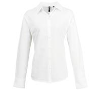 Premier Womens/Ladies Signature Pearlised Oxford Long-Sleeve PC7188