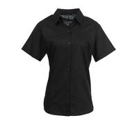 Premier Womens/Ladies Signature Pearlised Oxford Short-Sleev PC7186