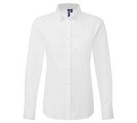 Premier Women's Supreme Oxford Long-Sleeved Formal Shirt in White | Size: XS Premier White XS