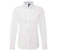 Premier Womens/Ladies Supreme Oxford Long-Sleeved Shirt (White) - Size 5XL