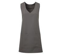 Premier Womens/Ladies Wrap Around Tunic Apron (L/XL) (Dark Grey)