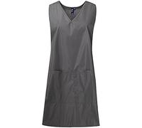 Premier Womens/Ladies Wrap Around Work Tunic (S-M) (Dark Grey)
