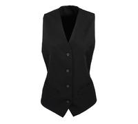 Premier Women's lined polyester waistcoat - 4-button waistcoat
