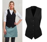 Premier Women's lined polyester waistcoat - Womens, Oeko-Tex, 4-button waistcoat
