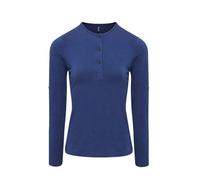 Premier Women's Long John Roll Sleeve T-Shirt in Indigo | Size: Large Premier Indigo L