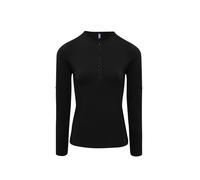 Premier Women's Long John Roll Sleeve Tee in Black | Size: XS Premier Black XS