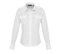 Premier Women's long sleeve pilot shirt - Womens Blouse, 65% Polyester, Oeko-Tex