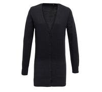Premier Women's Longline V Neck Cardigan in Charcoal | Size: 24 Premier Charcoal 24