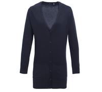 Premier Women's Longline V Neck Knitted Cardigan in Navy | Size: 22 Premier Navy 22