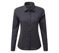 Premier Women's Maxton Check Long Sleeve Shirt PR352 - Gingham Workwear Shirt