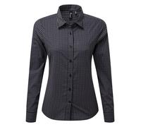 Premier Women's Maxton check long sleeve shirt - Womens, 65% Polyester, Oeko-Tex
