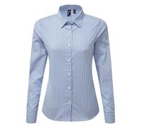 Premier Women's Maxton check long sleeve shirt - Womens, 65% Polyester, Oeko-Tex