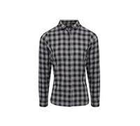 Premier Women's Mulligan Check Cotton Long Sleeve Shirt Casual Bar Cafe Workwear