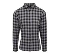 Premier Women's Mulligan Checked Cotton Long-Sleeved Shirt in Dark Grey | Size: Small Premier Dark Grey S