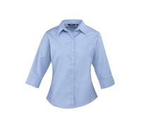 Premier Womens/Ladies Poplin 3/4 Sleeve Shirt PC6704