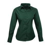 Premier Women's Poplin Long Sleeve Blouse - Bottle