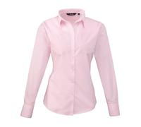 Premier Women's Poplin Long Sleeve Blouse Casual Staff Office Plain PR300