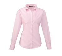 Premier Women's Poplin Long Sleeve Blouse Formal Business Work Shirt Staff Wear