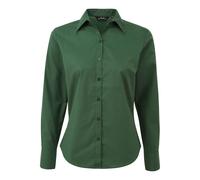 Premier Women's Poplin Long-Sleeved Blouse in Bottle Green | Size: 8 Premier Bottle Green 8