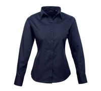 Premier Women's Poplin Long-Sleeved Blouse in Navy | Size: XS Premier Navy XS