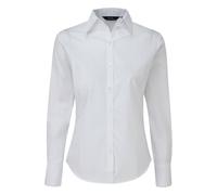 Premier Women's Poplin Long-Sleeved Blouse in White | Size: 4XL Premier White 4XL