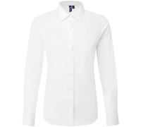 Premier Women's Recyclight Poplin Long-Sleeved Formal Shirt in White | Size: XS Premier White XS