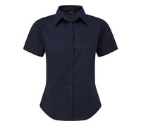Premier Women's Short Sleeve Poplin Blouse Plain Work Shirt in Navy | Size: 22 Premier Navy 22