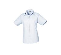 Premier Women's Short Sleeve Poplin Blouse PR302-formal Workwear Office Shir