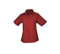 Premier Women's Short Sleeve Poplin Blouse PR302-formal Workwear Office Shir