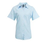 Premier Women's Signature Oxford Short Sleeve Work Shirt in Light Blue | Size: 16 Premier Light Blue 16