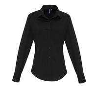 Premier Women's Stretch Fit Cotton Poplin Long Sleeve Blouse