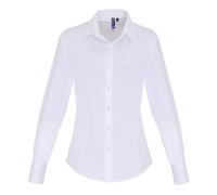 Premier Women's Stretch Fit Cotton Poplin Long Sleeve Blouse