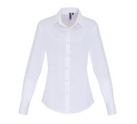 Premier Women's stretch fit cotton poplin long sleeve blouse - Womens