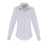 Premier Women's stretch fit cotton poplin long sleeve blouse - Womens