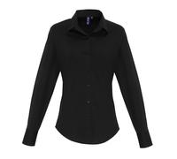 Premier Women's stretch fit cotton poplin long sleeve blouse - Womens