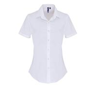 Premier Women's Stretch Fit Cotton Poplin Short Sleeve Blouse