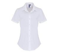 Premier Women's stretch fit cotton poplin short sleeve blouse
