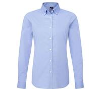 Premier Women's Supreme Oxford Long-Sleeved Formal Shirt in Blue | Size: 4XL Premier Blue 4XL