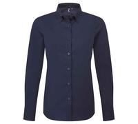 Premier Women's Supreme Oxford Long-Sleeved Formal Shirt in Navy | Size: 5XL Premier Navy 5XL
