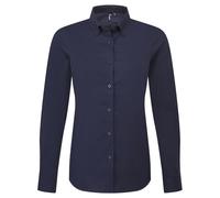 Premier Women's Supreme Oxford Long-Sleeved Shirt in Navy | Size: 5XL Premier Navy 5XL