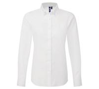 Premier Women's Supreme Oxford Long-Sleeved Shirt in White | Size: 4XL Premier White 4XL
