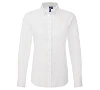 Premier Women's Supreme Oxford Long-Sleeved Shirt in White | Size: 5XL Premier White 5XL