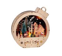 Premier Wooden Christmas Village Bauble